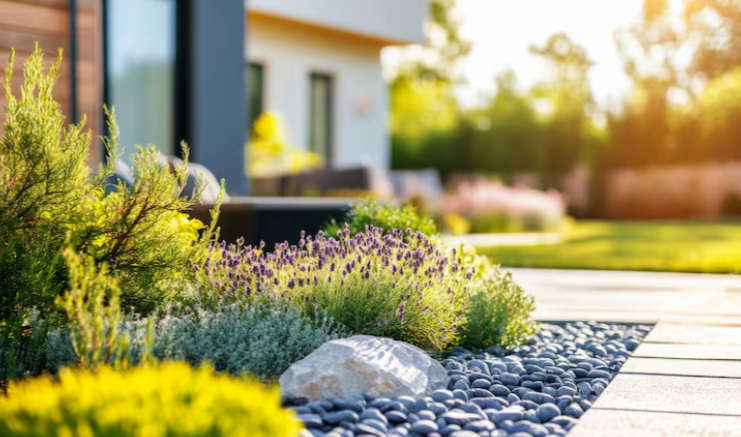 Gartenbauer Ahaus – gepflegter Garten mit Terrasse von Hartmann
